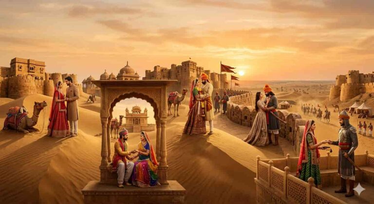 5 best Love story Rajasthan!  राजस्थान की 5 अमर प्रेम कहानियाँ: मूमल-महेंद्र से ढोला-मारू तक का रूहानी सफर