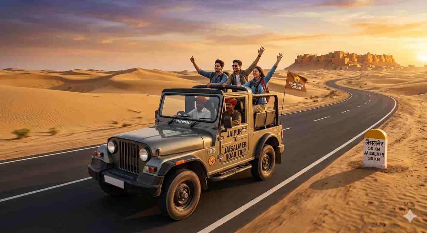 जयपुर से जैसलमेर रोड ट्रिप (Jaipur to Jaisalmer Road Trip): गुलाबी नगरी से सुनहरे धोरों तक का 561 KM का  सफर!