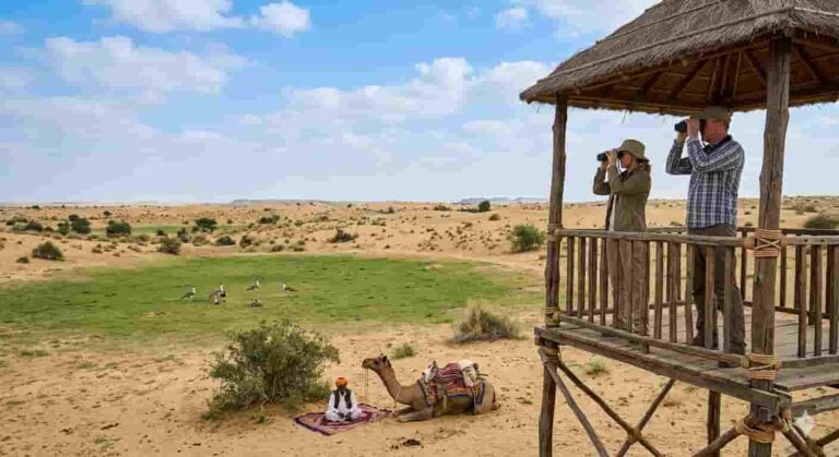 जैसलमेर का असली राजा: गोडावण (Great Indian Bustard) को देखने का सही समय, टिकट प्राइस और 2026 के ताज़ा आंकड़े!