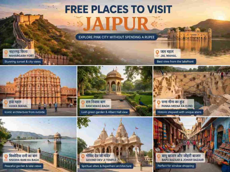 Free places to visit in Jaipur जयपुर में फ्री घूमने की जगह: बिना 1 भी रुपया खर्च किए गुलाबी शहर का आनंद लें