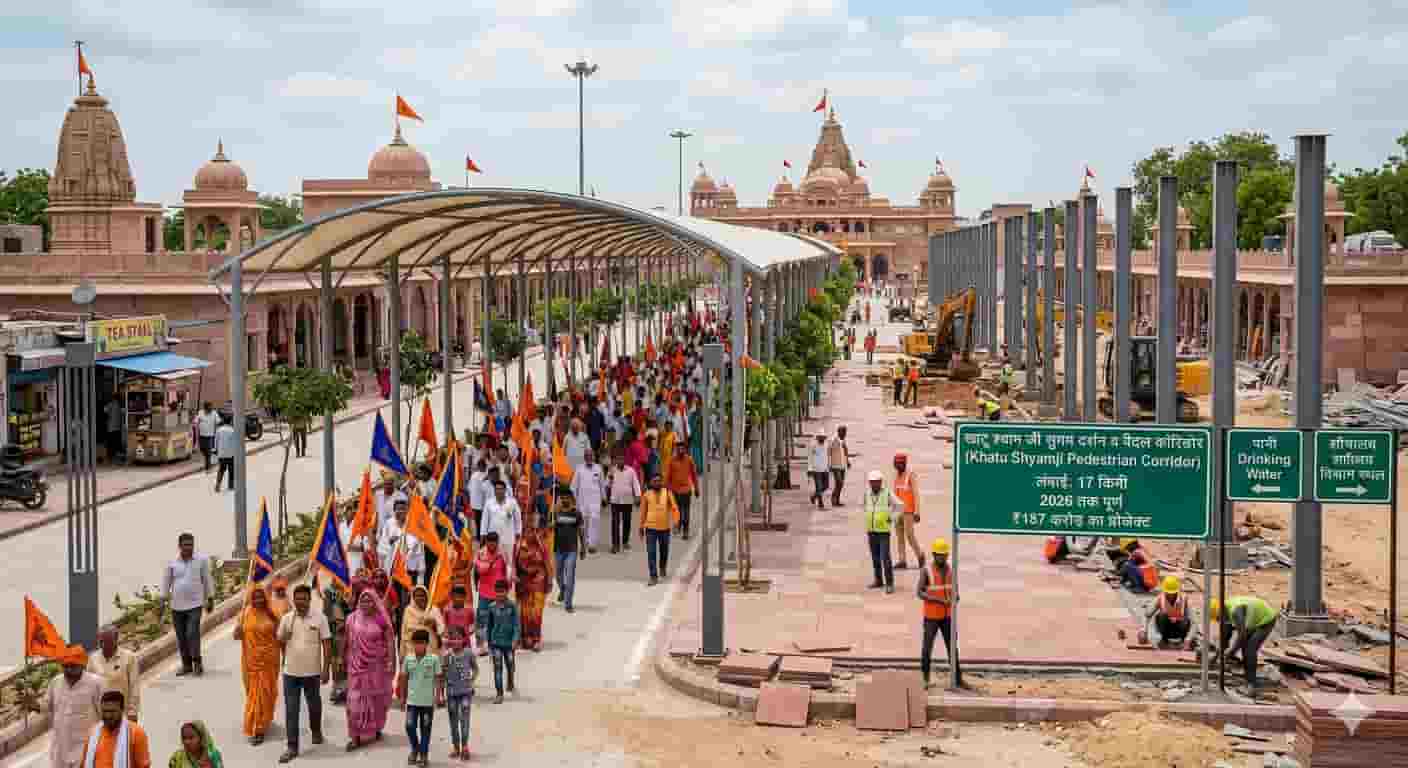 खाटू श्याम कॉरिडोर अपडेट: काशी-अयोध्या जैसा होगा बाबा का दरबार, जानें कब तक होगा पूरा।