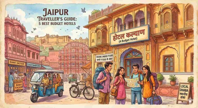 जयपुर में ठहरने के 5 सबसे सस्ते विकल्प: ₹1500 से कम में बेहतरीन सुविधाएं (5 Best Budget Hotels in Jaipur)