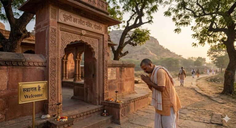 पूंछरी का लोटा मंदिर: गोवर्धन परिक्रमा का वह स्थान जहाँ हनुमान जी आज भी इंतजार में हैं (Poonchri Ka Lota Temple)