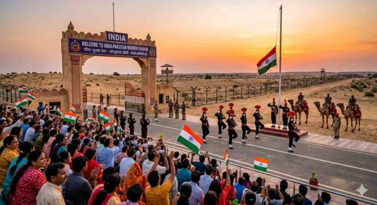 खाजूवाला रिट्रीट सेरेमनी “बाघा बॉर्डर भूल जाएंगे! बीएसएफ का असली जोश।”