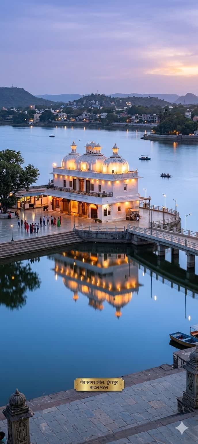 बादल महल डूंगरपुर: गैब सागर झील के बीच तैरता हुआ 1 ऐतिहासिक अजूबा (Badal Mahal Dungarpur )