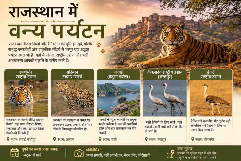 राजस्थान वन्यजीव पर्यटन (Wildlife Tourism in Rajasthan): प्रकृति और रोमांच का 1अद्भुत संगम