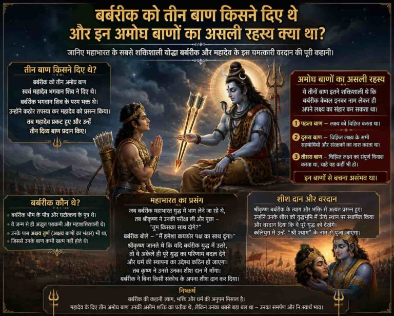 “बर्बरीक को तीन बाण किसने दिए थे? जानें इन अमोघ बाणों का असली रहस्य”