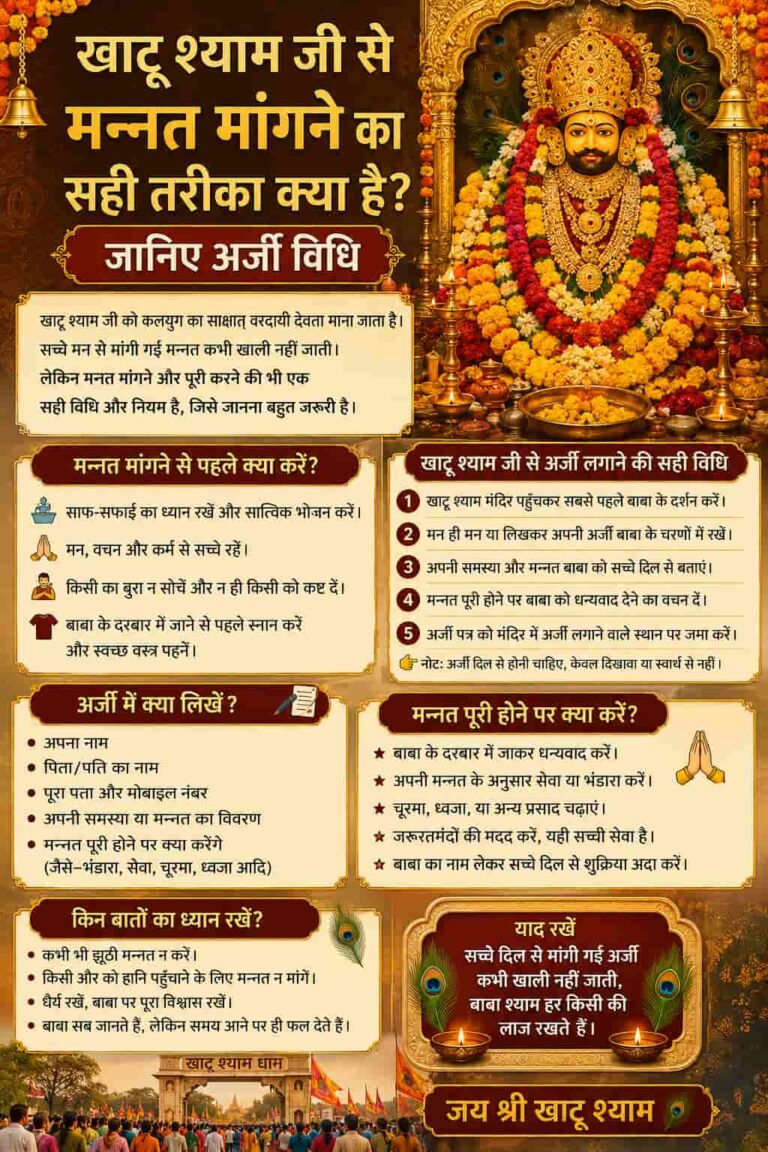 खाटू श्याम जी से मन्नत मांगने का सही तरीका क्या है? जानिए अर्जी विधि