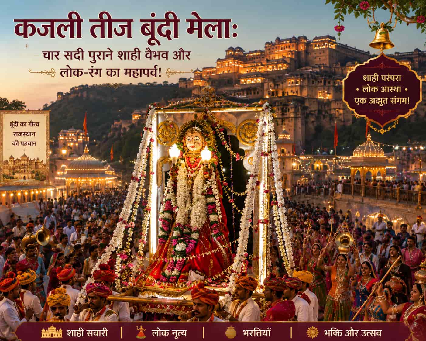 कजली तीज बूंदी मेला: चार सदी पुराने शाही वैभव और लोक-रंग का महापर्व!