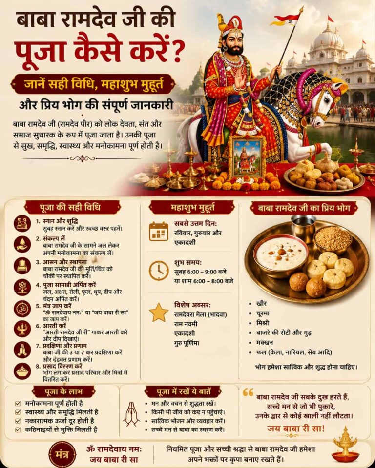 बाबा रामदेव जी की पूजा कैसे करें? जानें सही विधि, महाशुभ मुहूर्त और प्रिय भोग की संपूर्ण जानकारी