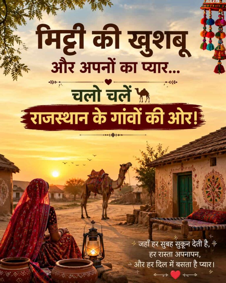 चूल्हे की रोटी से लेकर मिट्टी के घरों तक: ऐसा होता है राजस्थान का ग्रामीण जीवन”