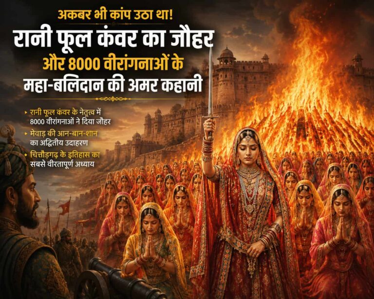 अकबर भी कांप उठा था! रानी फूल कंवर का जौहर और 8000 वीरांगनाओं के महा-बलिदान की अमर कहानी