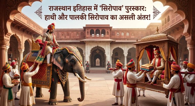 “राजस्थान इतिहास में  ‘सिरोपाव’ क्या है ? जानिए हाथी और पालकी सिरोपाव का असली अंतर!”