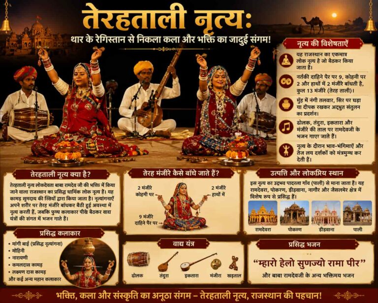 13 मंजीरों का जादू!  राजस्थान का प्रसिद्ध तेरहताली नृत्य | Terah Taali Dance
