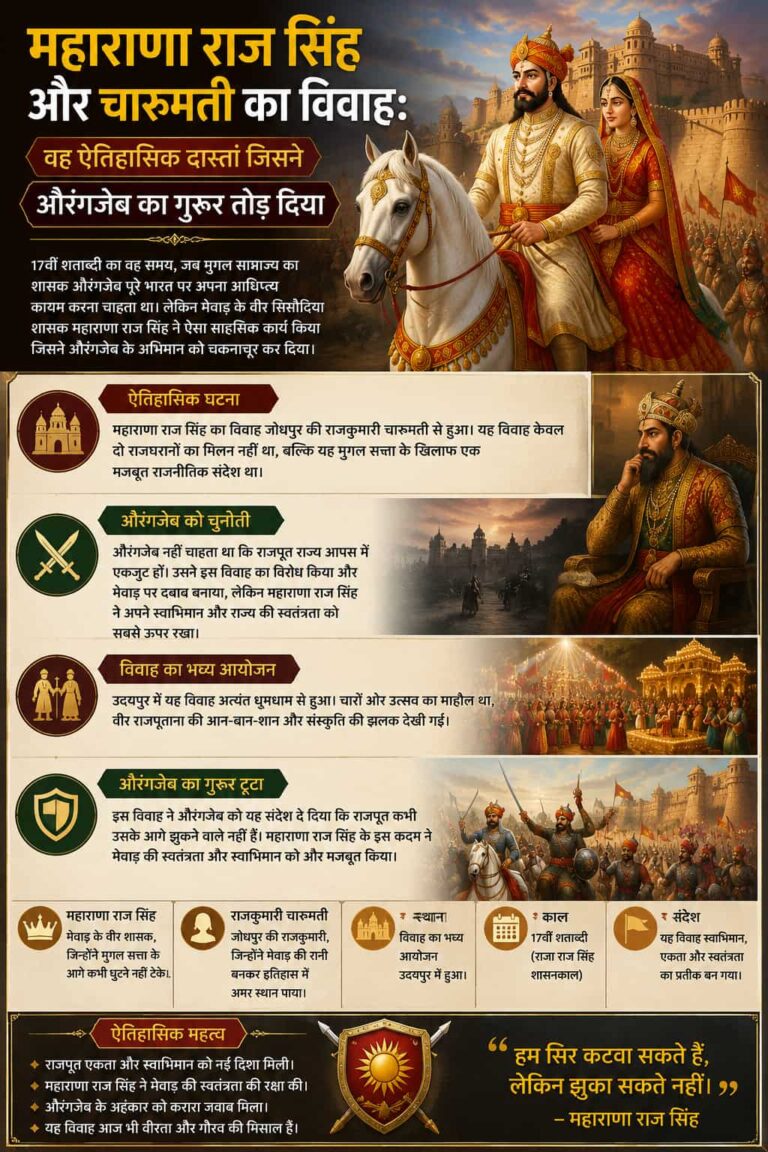 महाराणा राज सिंह और चारुमती का विवाह: वह ऐतिहासिक दास्तां जिसने औरंगजेब का गुरूर तोड़ दिया!