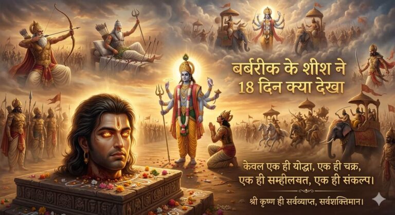 बर्बरीक के शीश ने 18 दिन क्या देखा महाभारत के युद्ध में: (The 3 Greatest Secrets)