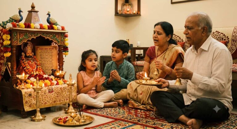 खाटू श्याम जी की आरती का बच्चों पर मानसिक प्रभाव: जानिए वैज्ञानिक और आध्यात्मिक फायदे”।
