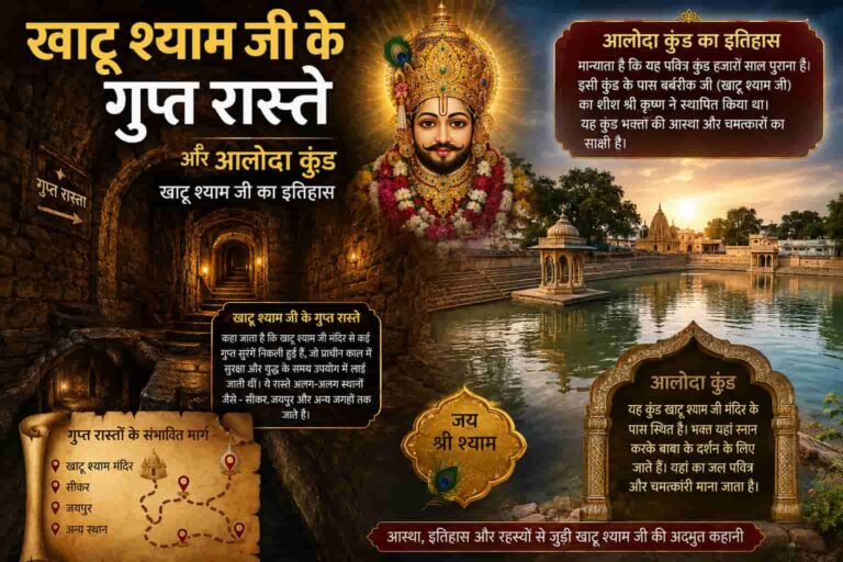 खाटू श्याम जी के गुप्त रास्ते और आलोदा कुंड खाटू श्याम जी का इतिहास”