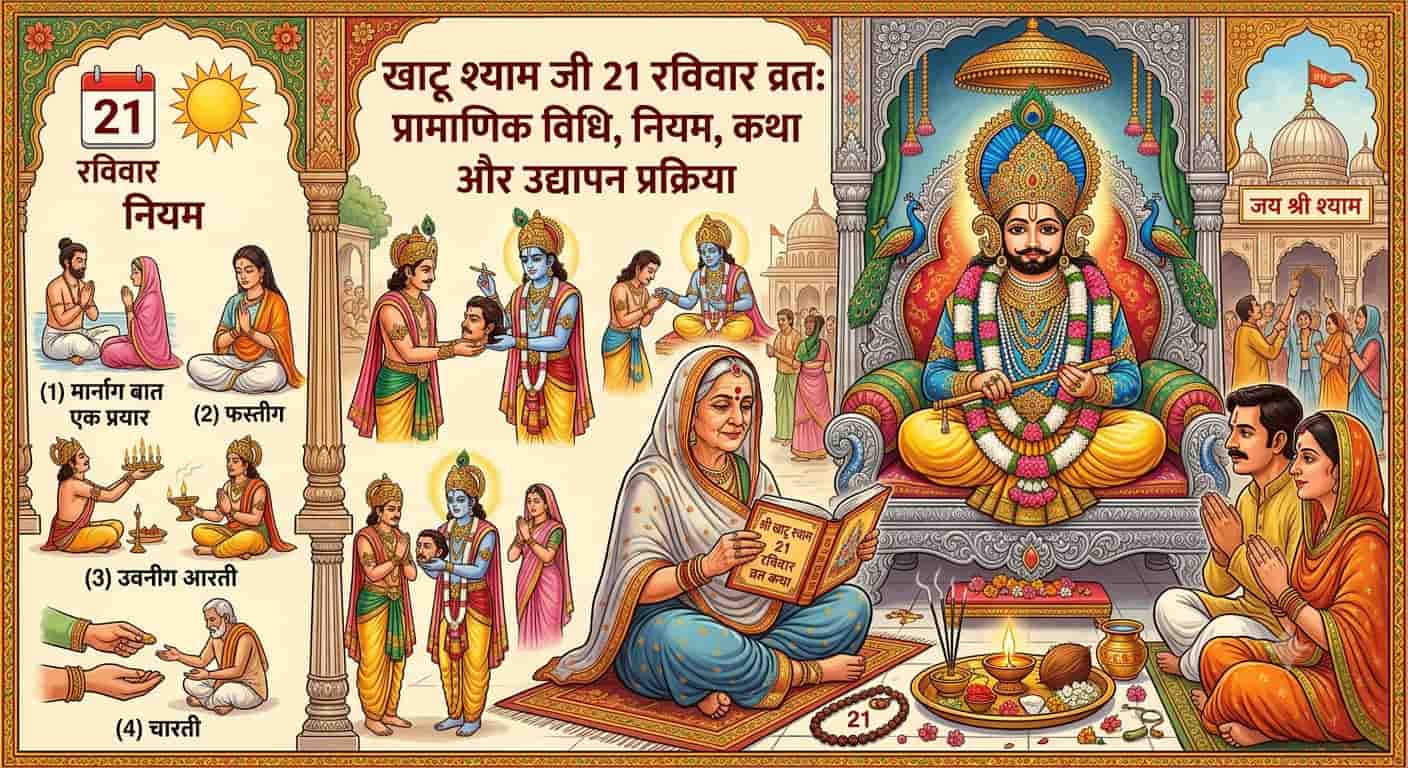 खाटू श्याम जी 21 रविवार व्रत: प्रामाणिक विधि, नियम, कथा और उद्यापन प्रक्रिया (Khatu Shyam 21 Sunday Vrat Katha and Niyam)
